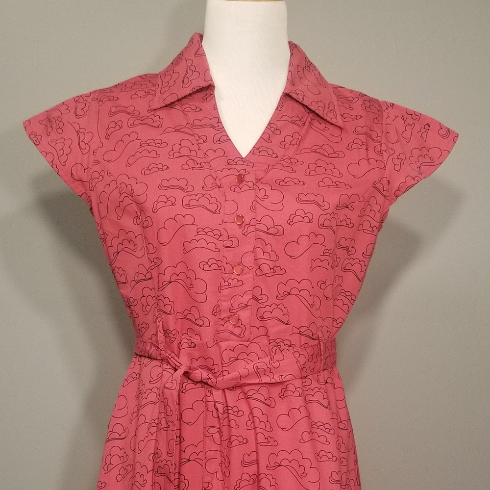 Pretty Vacant Dress Cloud Print